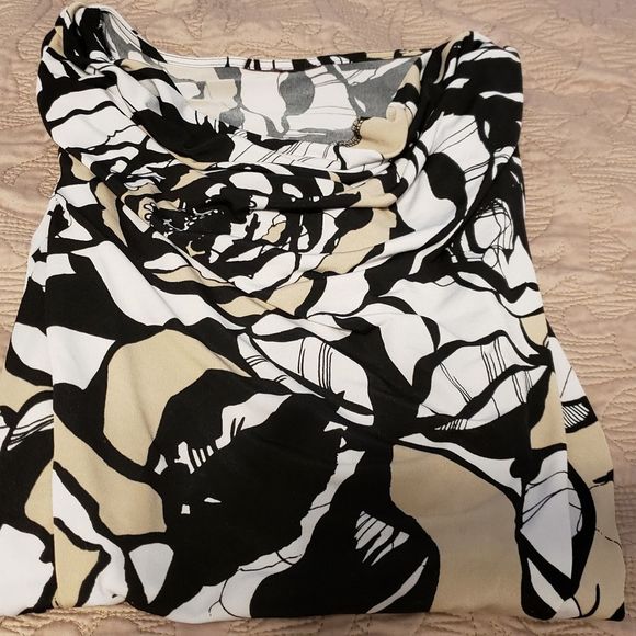 Tops - Flowers Silky Short with Side Tie Accent